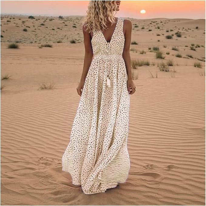 Reena™ - Boho Sleeveless Maxi Dress