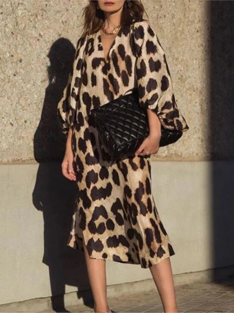 Risa - Leopard Print Dress