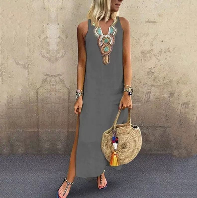 Amara™ - Boho-Chic Sleeveless Dress