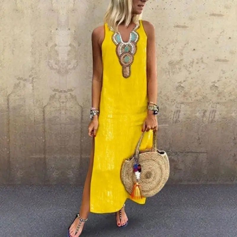 Amara™ - Boho-Chic Sleeveless Dress